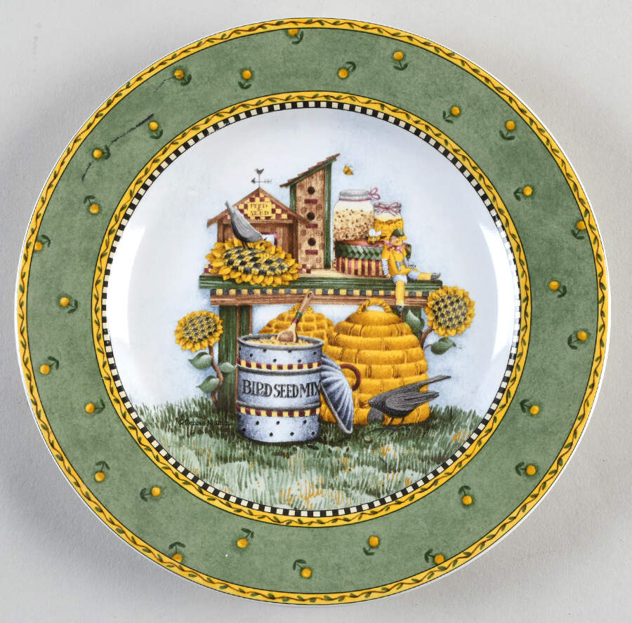 Garden Vignette Salad Plate by Sakura-1