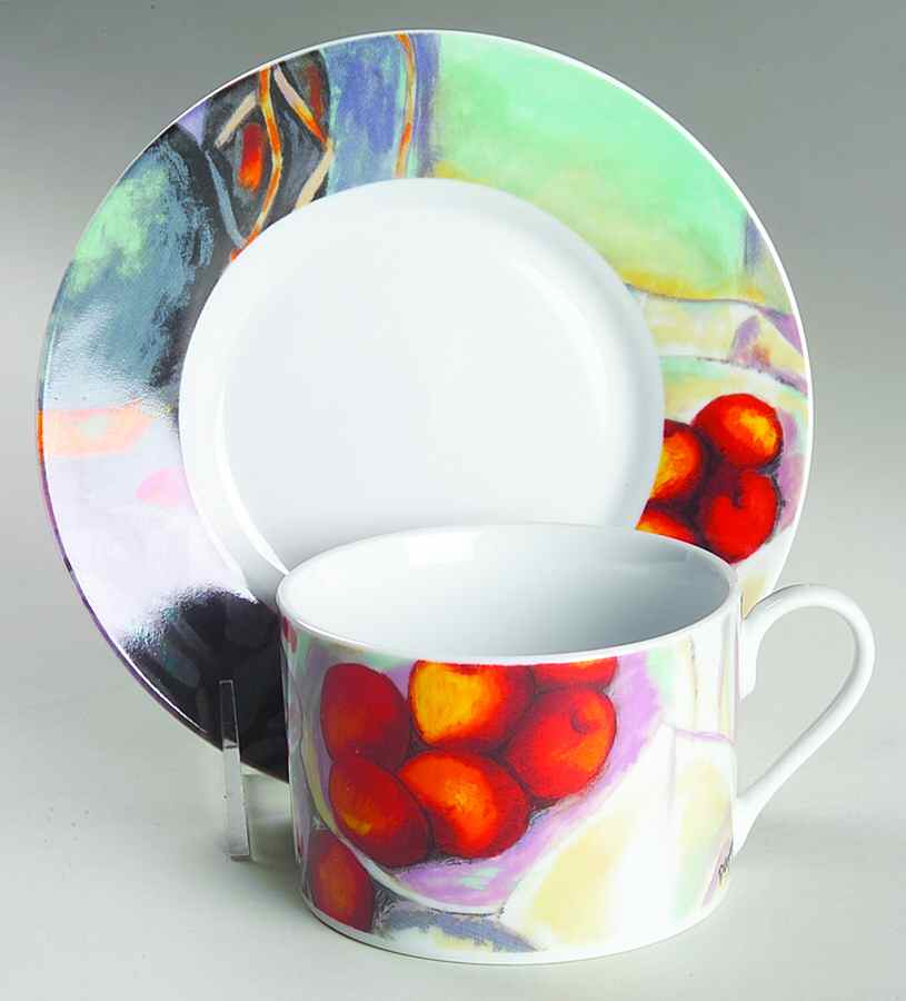 Paul Cezanne Flat Cup & Saucer Set by Sakura-1