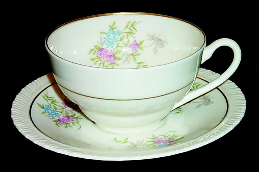 Spring Time Flat Cup & Saucer Set by Syracuse-1