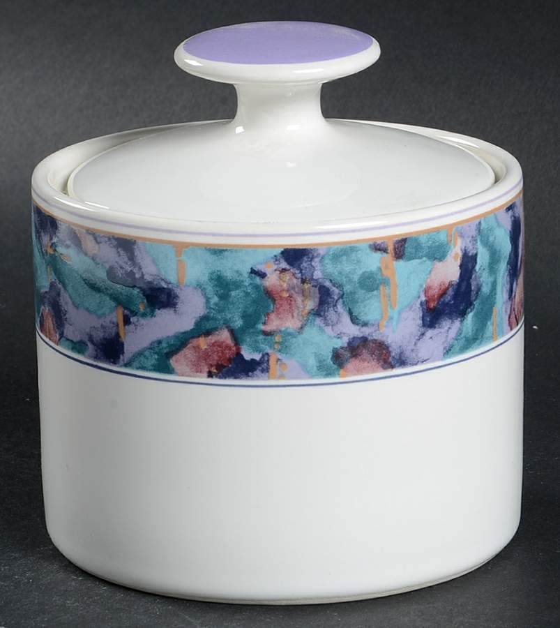 Spring Jewel Sugar Bowl & Lid by Sango-1