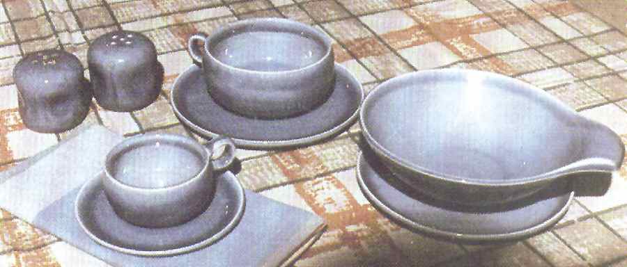 American Modern Steubenville Blue Lugged Soup Bowl by Steubenville-1