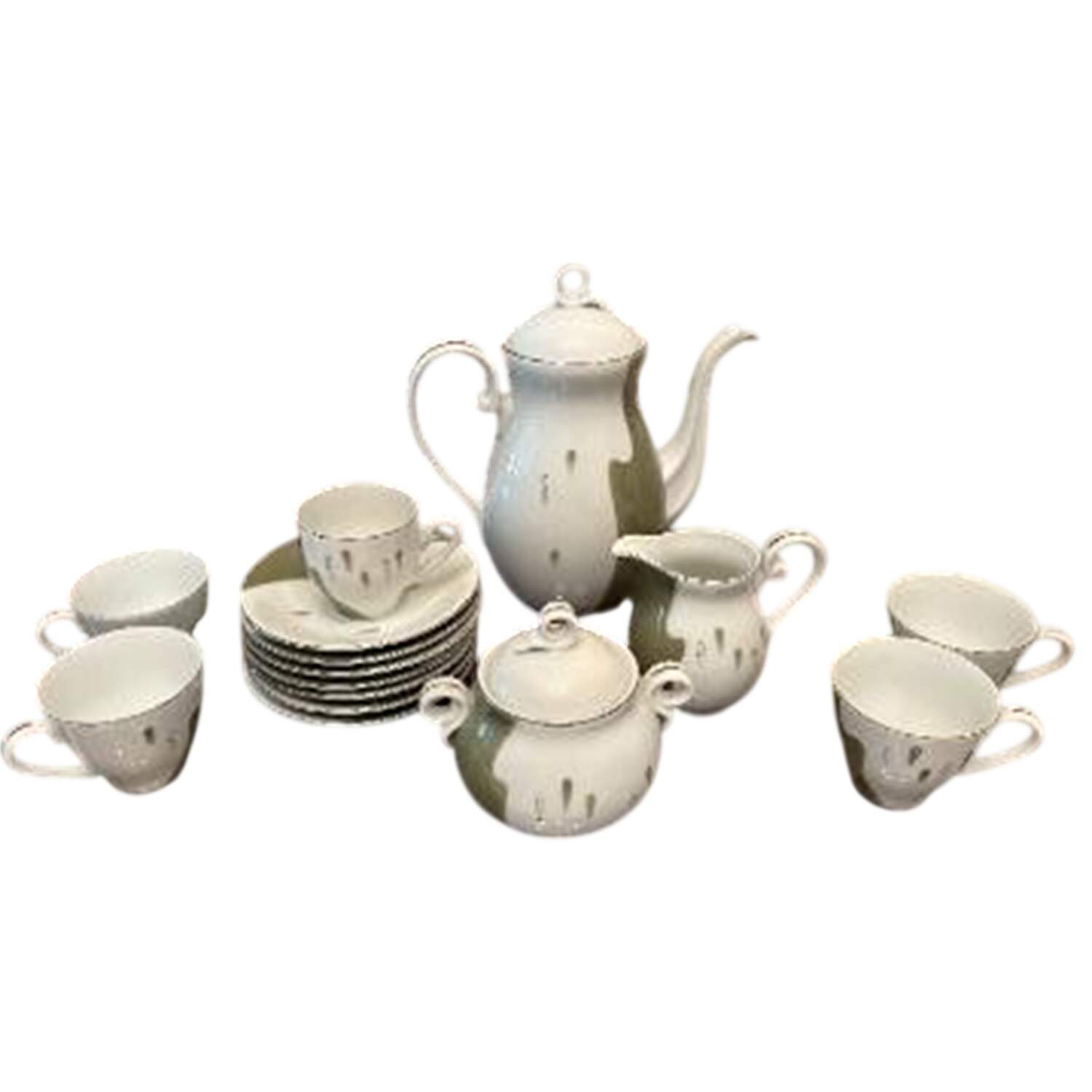2102 Flat Cup & Saucer Set by Seyei Toki Co-1