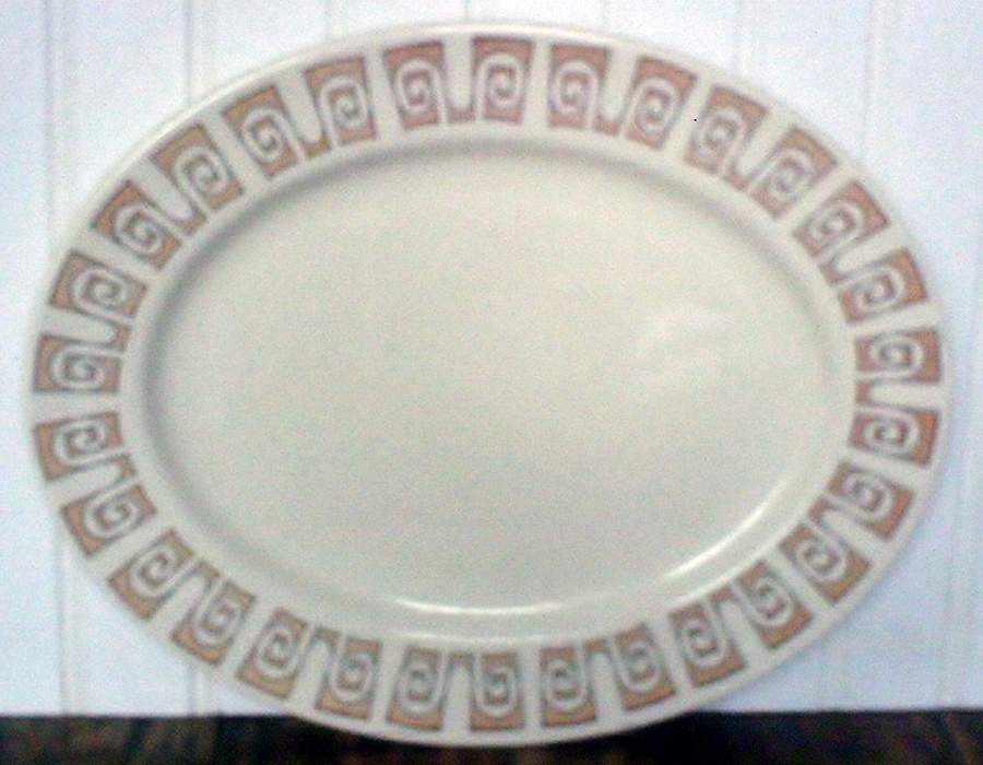 Olympia 14" Oval Serving Platter by Sears-1