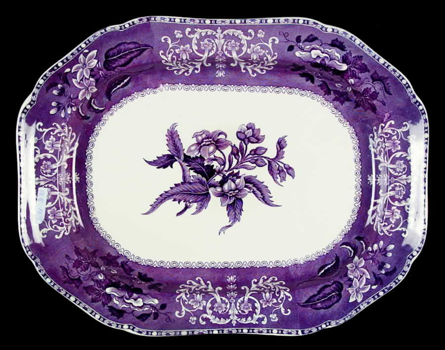 Camilla Purple 16" Oval Serving Platter by Spode-1
