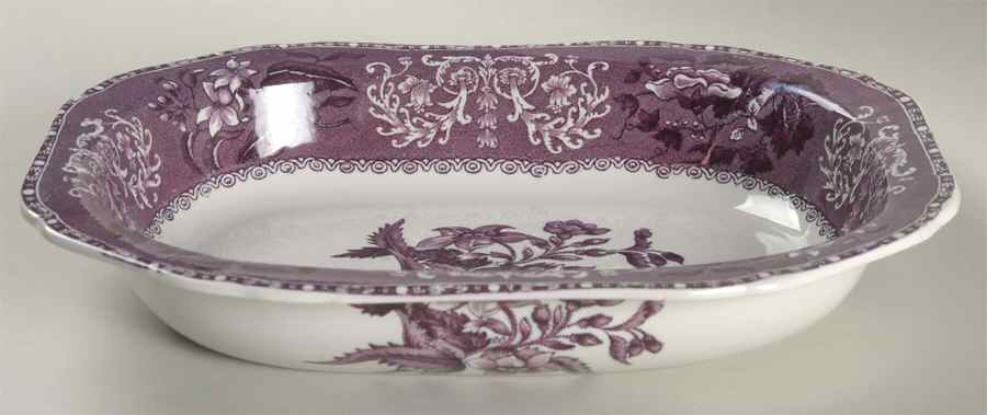 Camilla Purple 9" Oval Vegetable Bowl by Spode-1