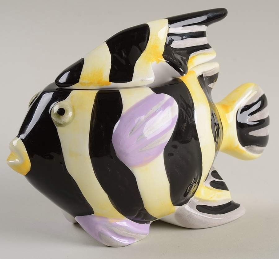 Coral Reef Figural Sugar Bowl & Lid by Sakura-1
