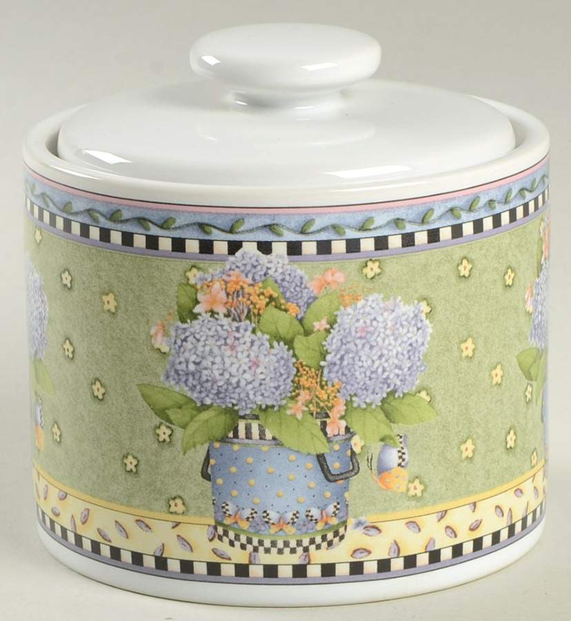 Spring Bouquet Sugar Bowl & Lid by Sakura-1