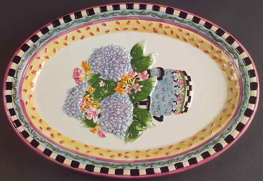 Spring Bouquet 14" Sculpted Platter by Sakura-1
