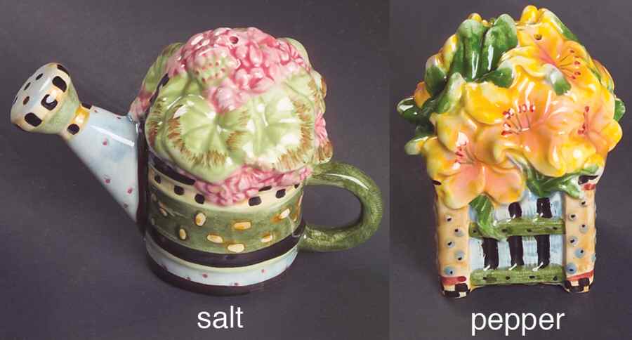 Spring Bouquet Sculpted Salt & Pepper Set by Sakura-1