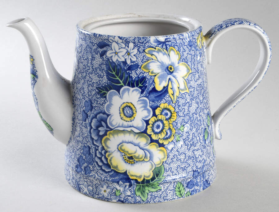 Blue Chintz Teapot No Lid by Spode-1