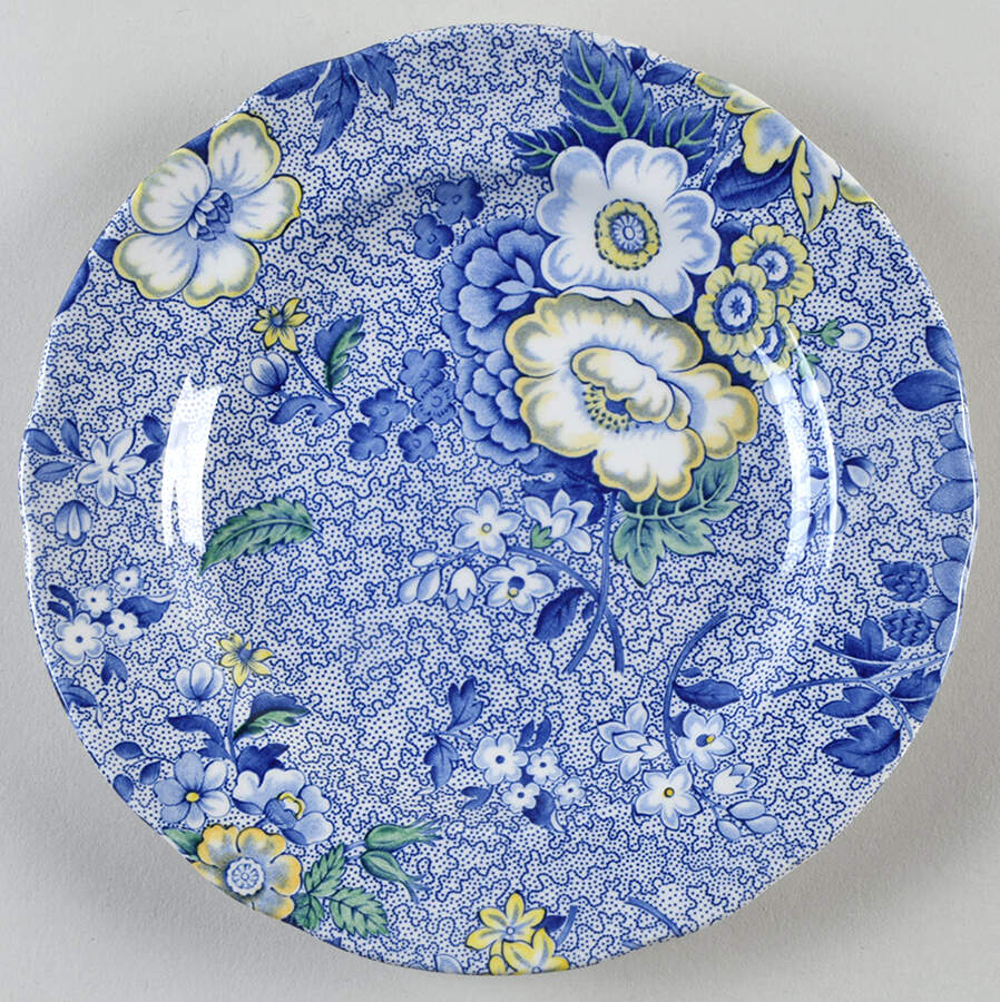 Blue Chintz Salad Plate by Spode-1