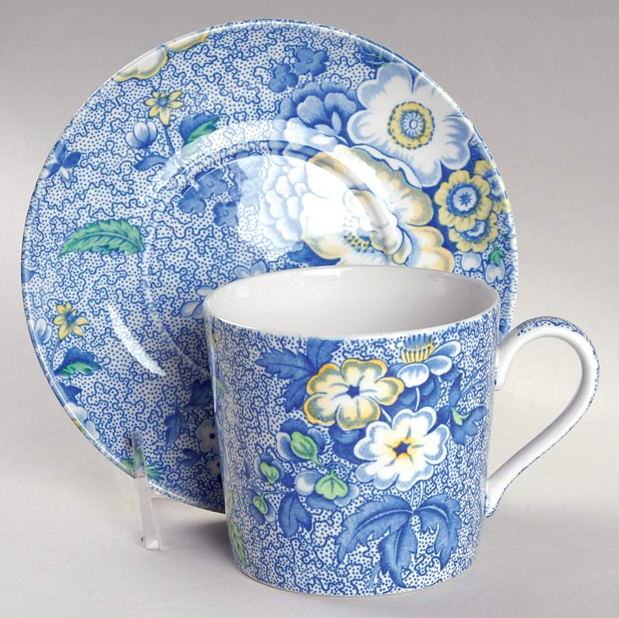 Blue Chintz Mug/Cup & Saucer Set by Spode-1