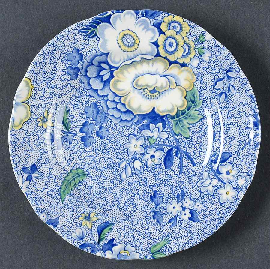 Blue Chintz Bread & Butter Plate by Spode-1