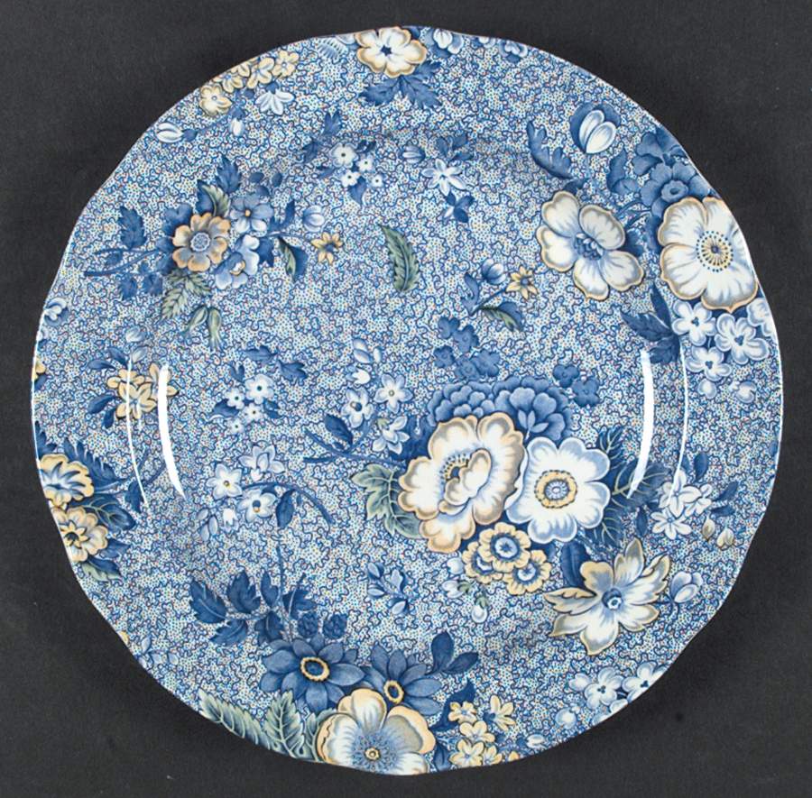 Blue Chintz Dinner Plate by Spode-1