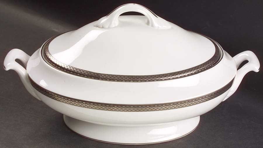 Argent Oval Covered Vegetable by Spode-1