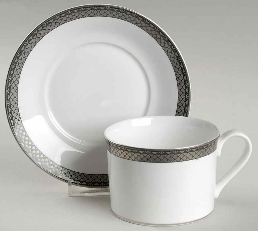 Argent Flat Cup & Saucer Set by Spode-1
