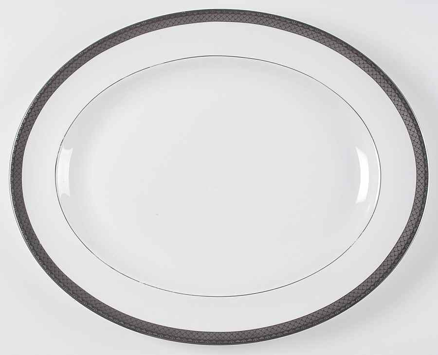 Argent 16" Oval Serving Platter by Spode-1