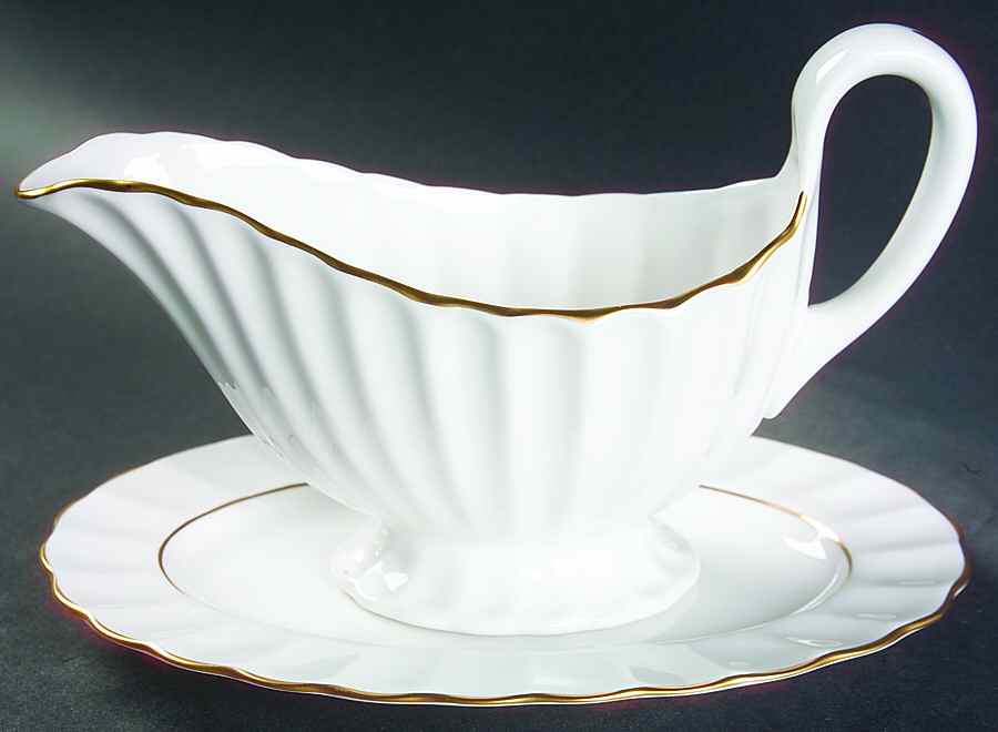 Chelsea Gold Gravy Boat & Underplate/Relish by Spode-1