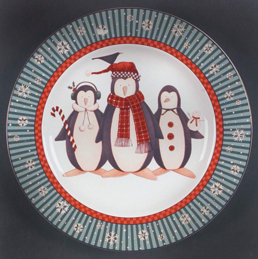 Penguins Salad/Dessert Plate by Sakura-1