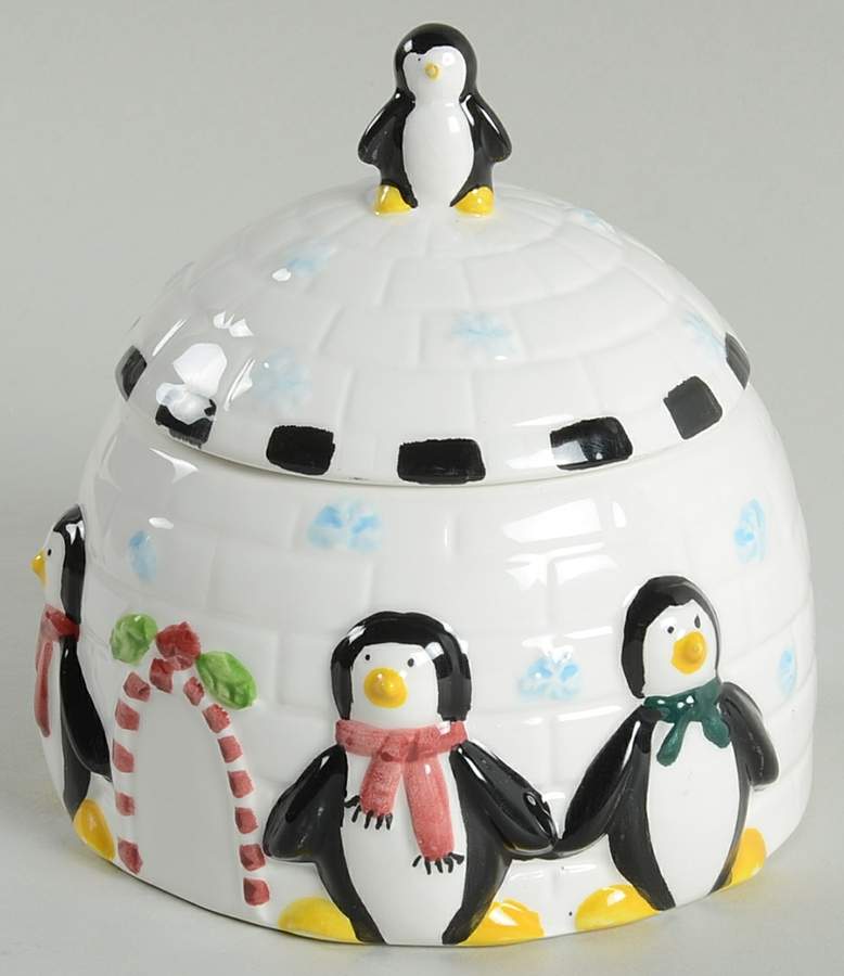 Penguins Figural Sugar Bowl & Lid by Sakura-1