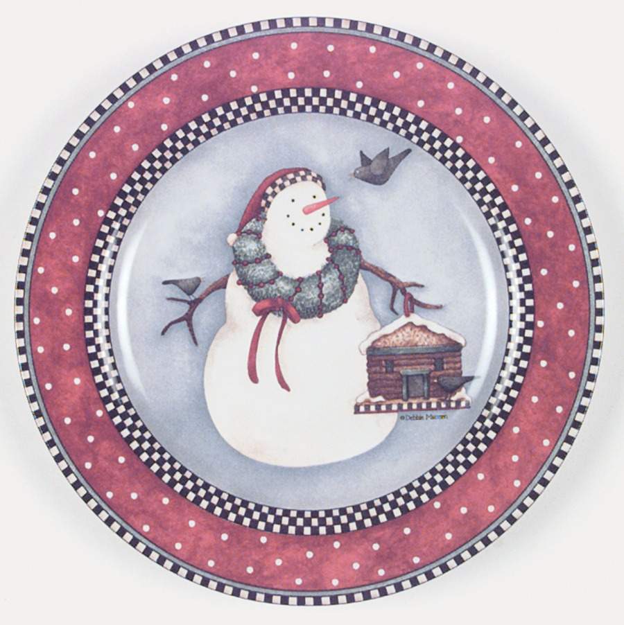 Frosty Folks Salad/Dessert Plate by Sakura-1