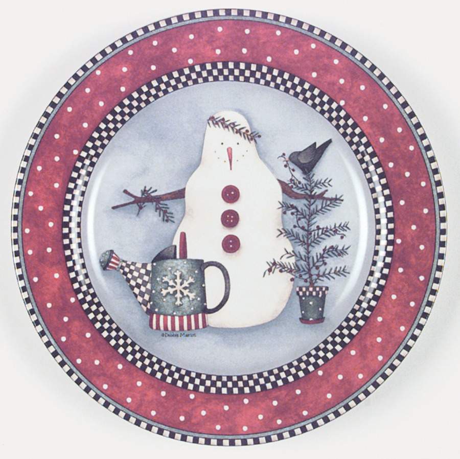 Frosty Folks Salad/Dessert Plate by Sakura-1