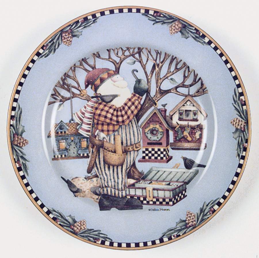 Woodland Santa Salad/Dessert Plate by Sakura-1