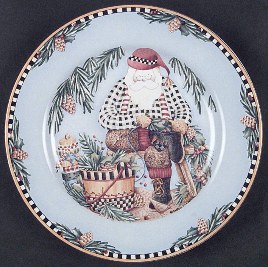 Woodland Santa Salad/Dessert Plate by Sakura-1