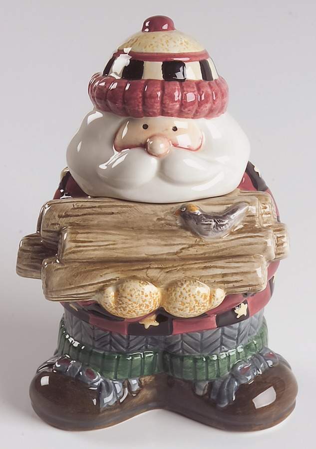 Woodland Santa Figural Sugar Bowl & Lid by Sakura-1
