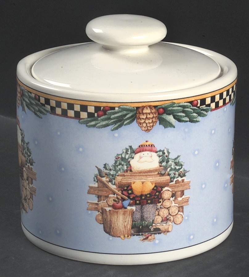 Woodland Santa Sugar Bowl & Lid by Sakura-1