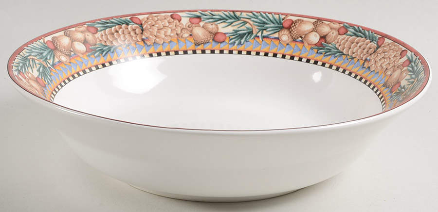 Woodland Santa 9" Round Vegetable Bowl by Sakura-1
