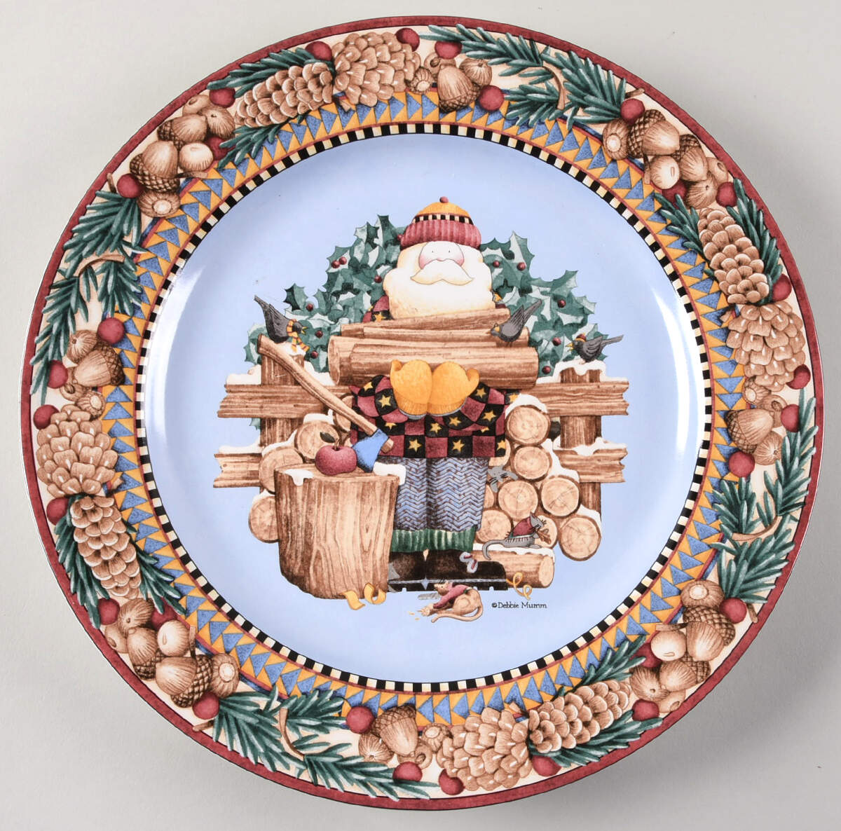 Woodland Santa 12" Chop Plate (Round Platter) by Sakura-1