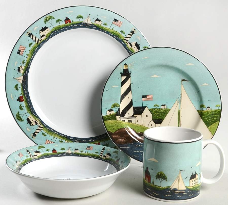 Coastal Breeze 4 Piece Place Setting by Sakura-1