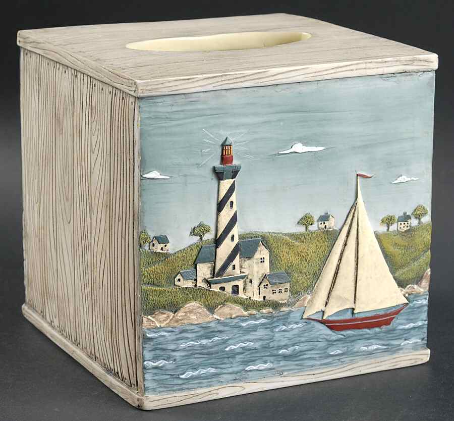 Coastal Breeze Square Tissue Box Cover by Sakura-1