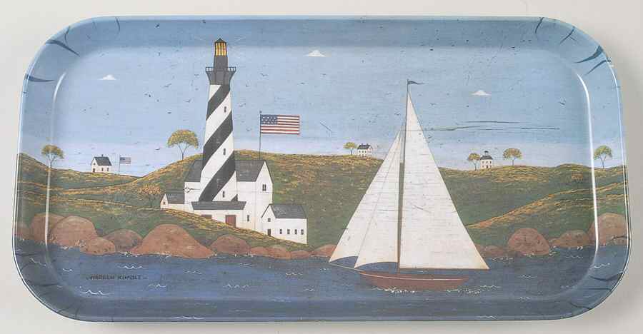 Coastal Breeze 11" Rectangular Melamine Tray by Sakura-1