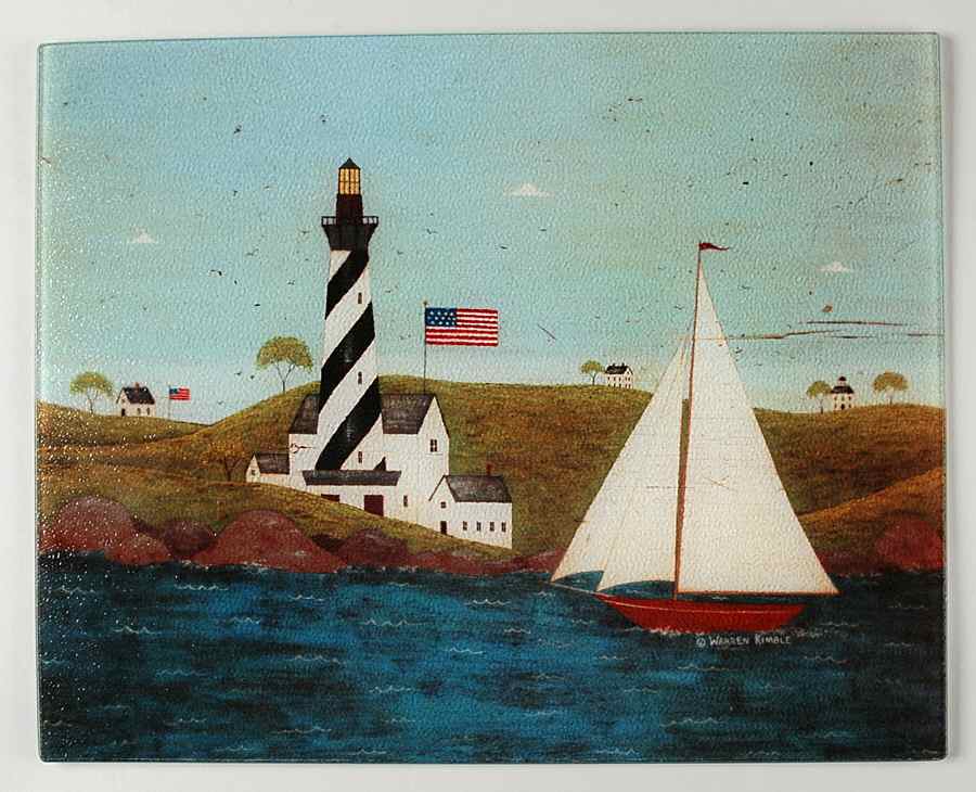 Coastal Breeze Rectangular Glassware Cutting Board by Sakura-1