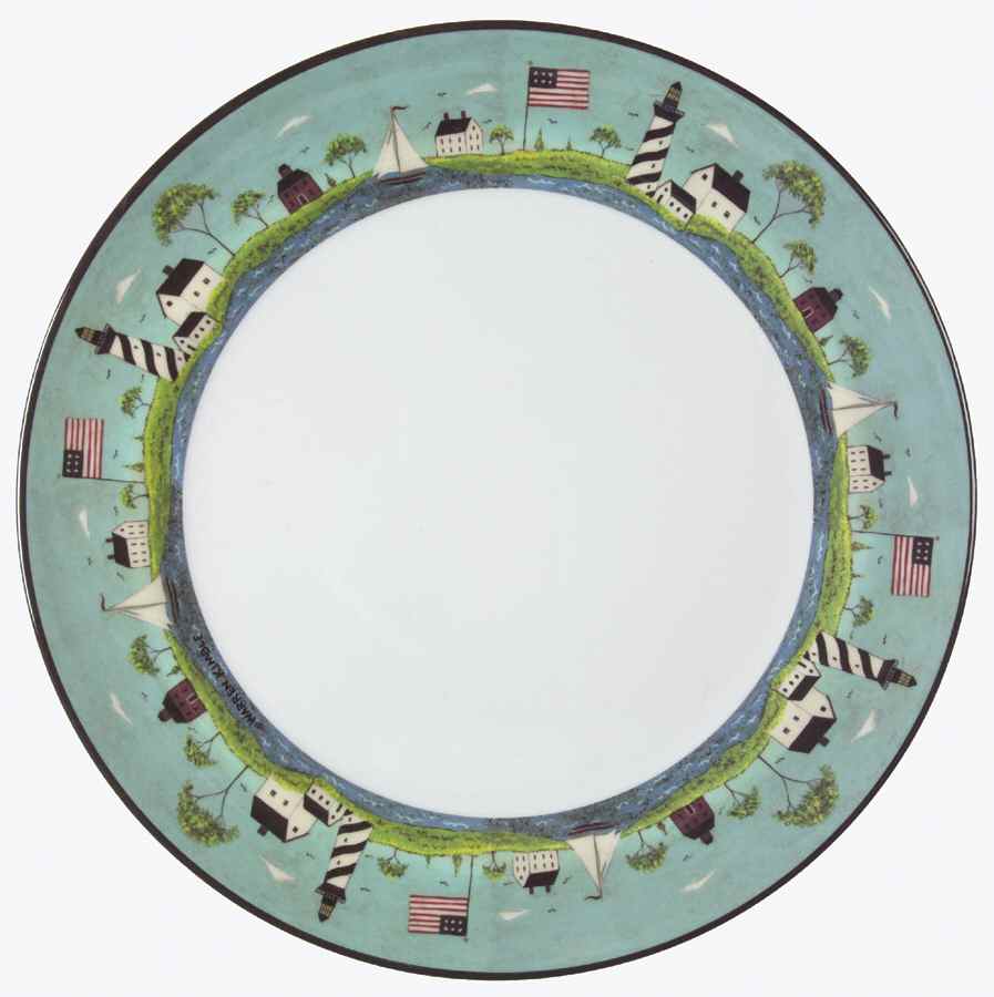 Coastal Breeze Plastic Dinner Plate by Sakura-1