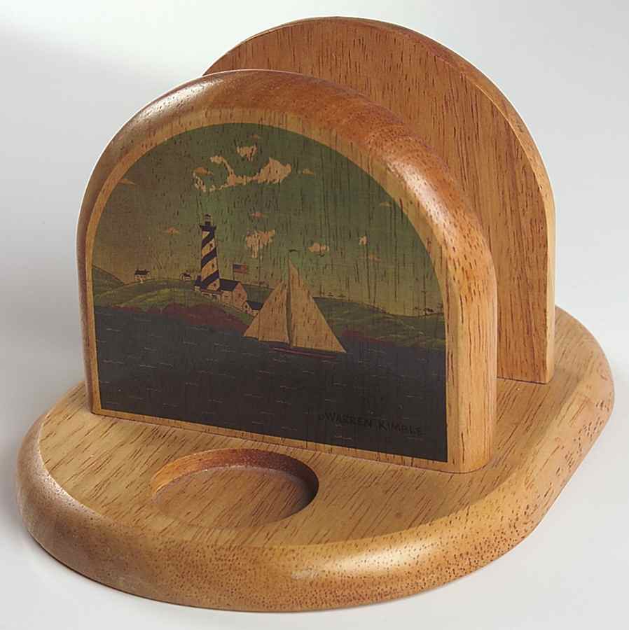 Coastal Breeze Napkin/Salt and Pepper Holder-Wood by Sakura-1