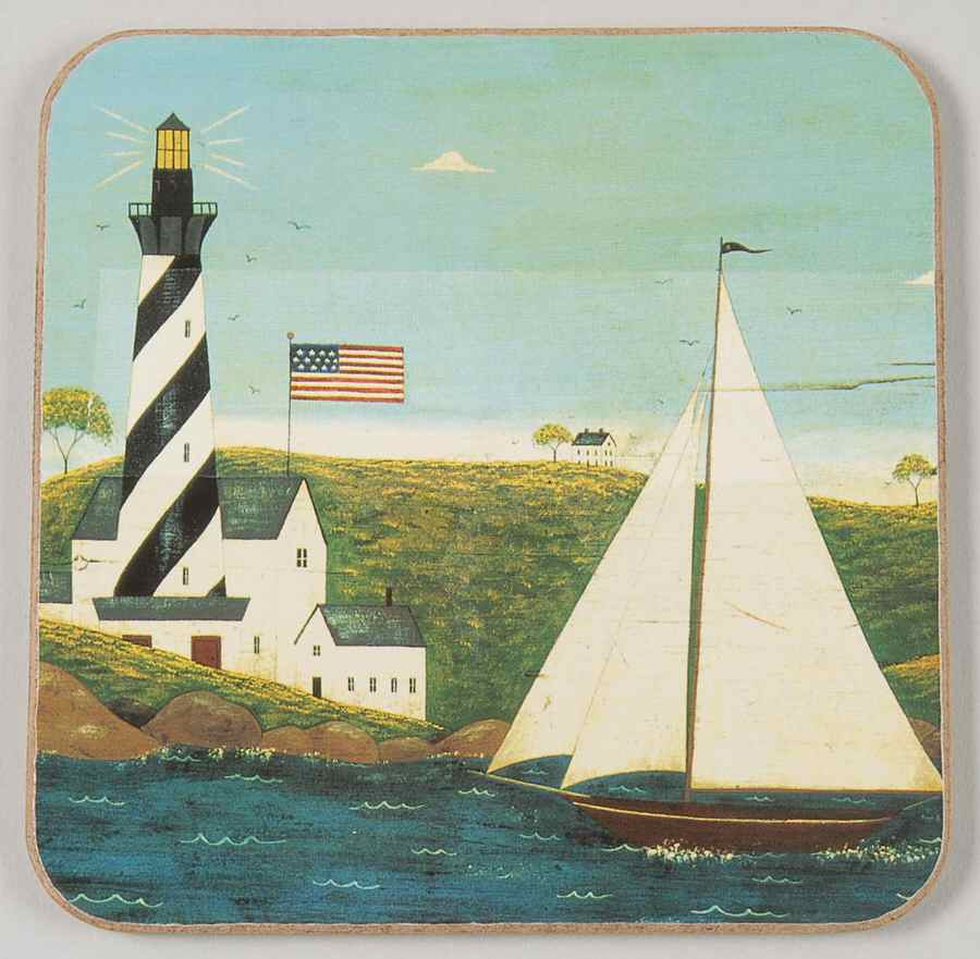 Coastal Breeze Cork Back Square Coaster by Sakura-1