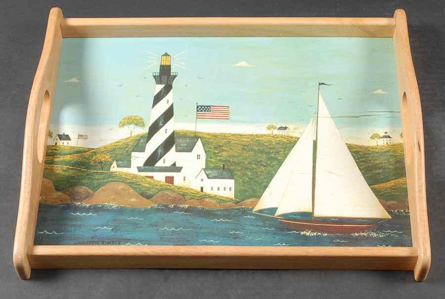 Coastal Breeze Wood TV Tray by Sakura-1