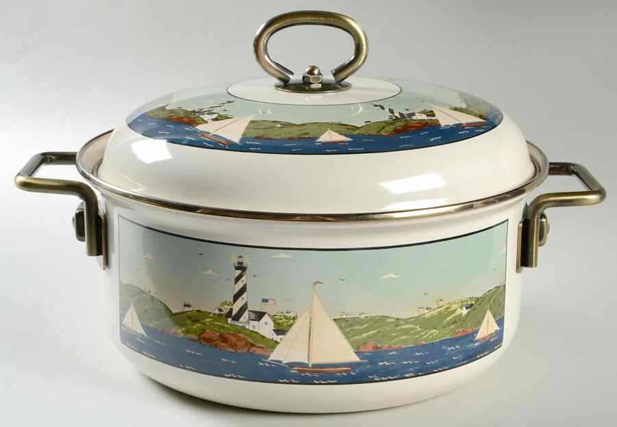Coastal Breeze 4 Quart Metal Stew Pot by Sakura-1