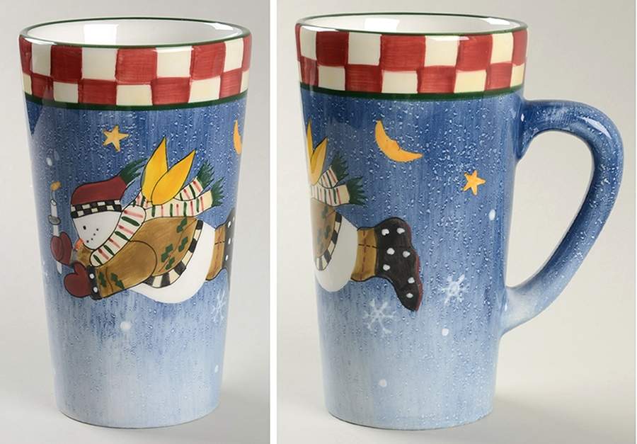 Snow Angel Village Latte Mug by Sakura-1