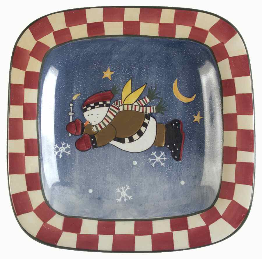 Snow Angel Village Square Luncheon Plate by Sakura-1