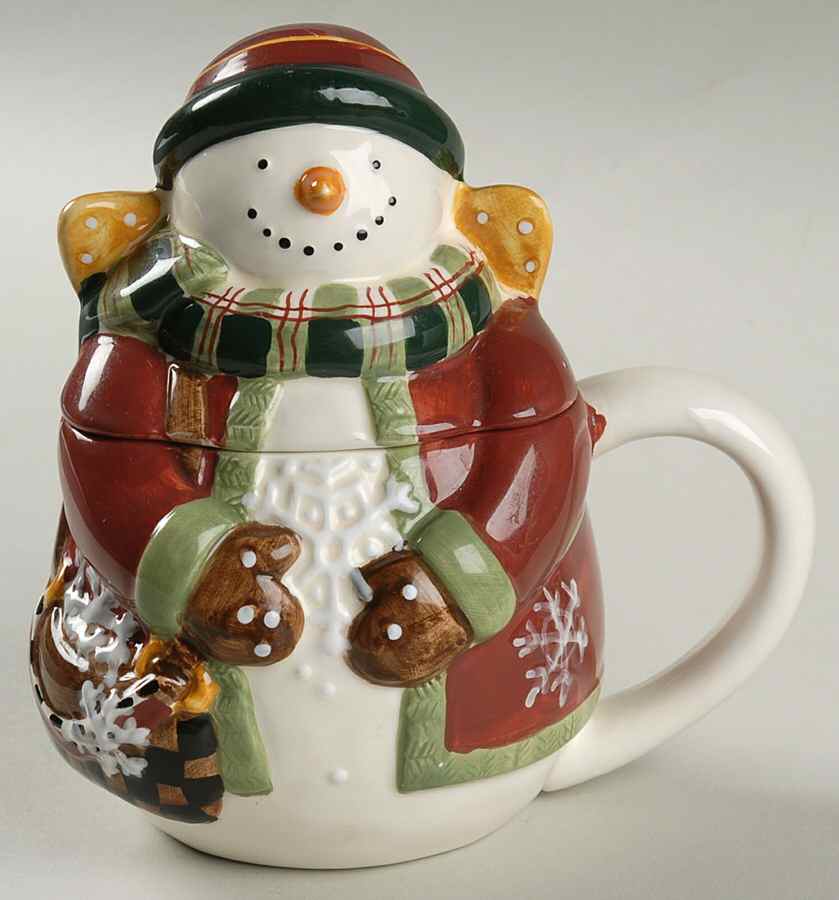 Snow Angel Village Figural Mug & Lid by Sakura-1