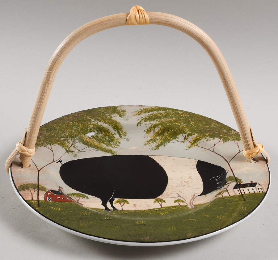 Animal Collection 5 3/8"-5 5/8" Bamboo Handled Serving Plate  HC by Sakura-1
