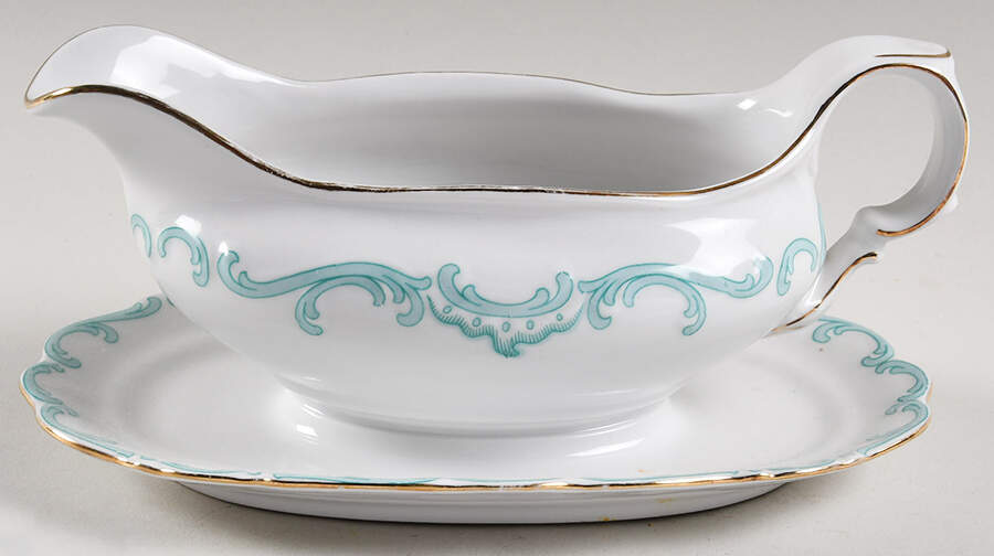 SCH214 Gravy Boat with Attached Underplate by Schumann - Bavaria-1