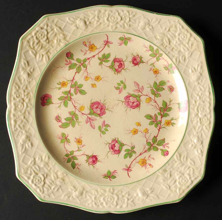 Rosebud Chintz Luncheon Plate by Salem-1