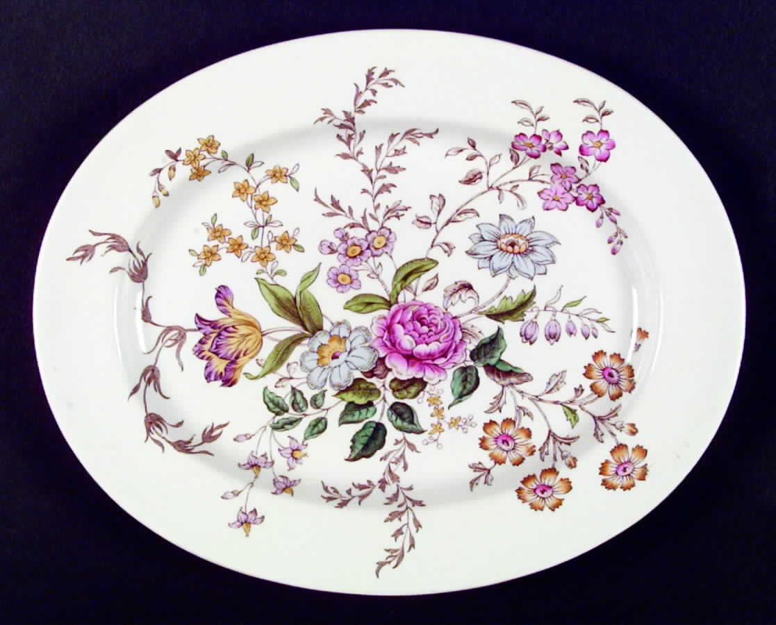 Romney 13" Oval Serving Platter by Spode-1