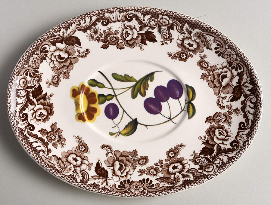 Woodland Garden Underplate for Gravy Boat by Spode-1
