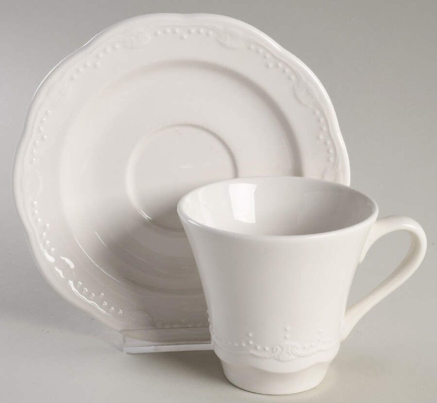 Justine Flat Cup & Saucer Set by Syracuse-1